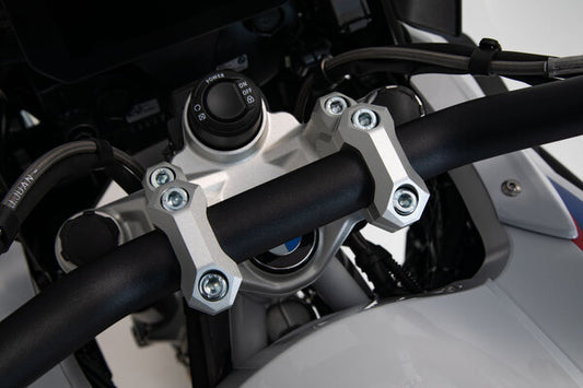 HANDLEBAR BAR BACK SW MOTECH 32MM HANDLEBARS SILVER BMW R1200GS R1200GS R1250GS ADVENTURE