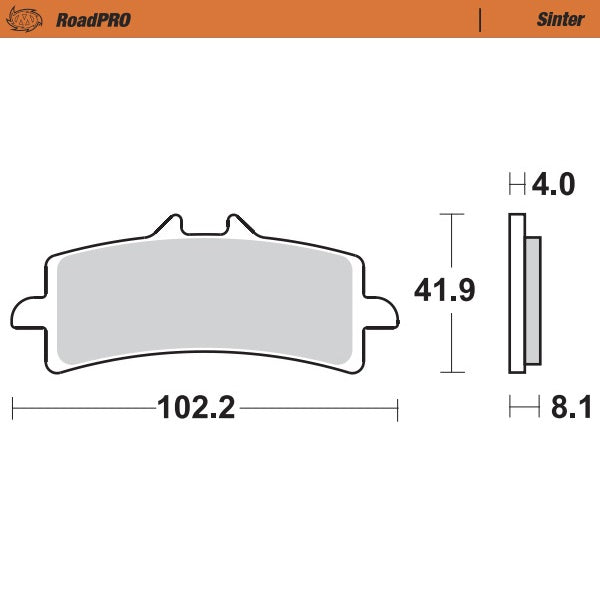 BRAKE PADS MOTO MASTER FRONT ROAD PRO SINTERED APRILIA BMW DUCATI HONDA KAWASAKI KTM MV TRIUMPH