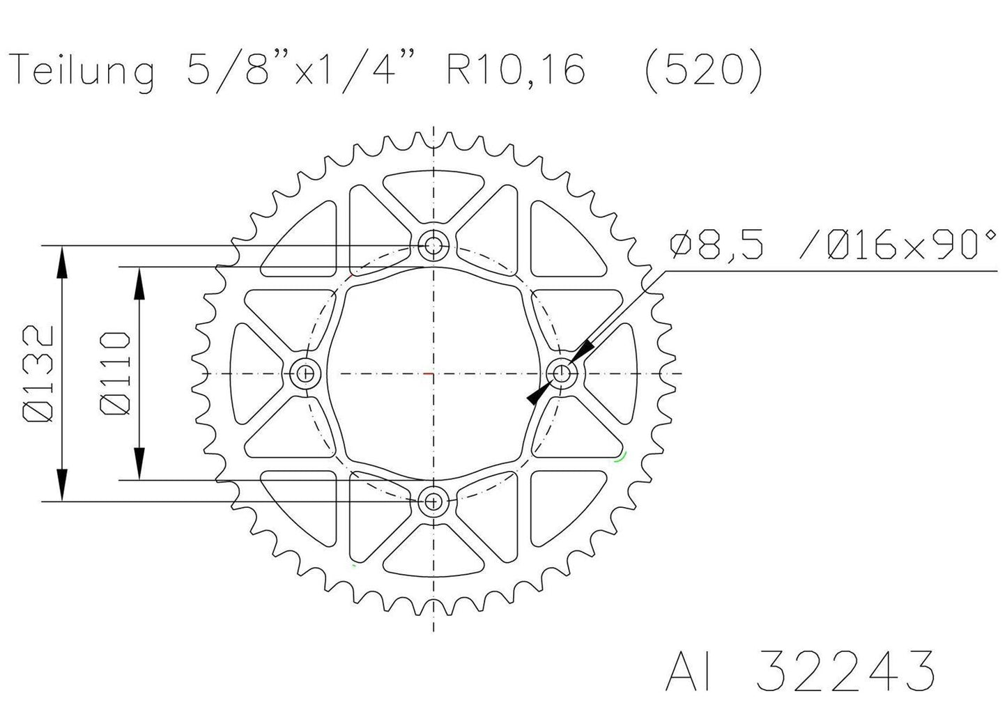 SPROCKET REAR MOTO MASTER ULTRALIGHT STEEL 48T 250F 250R 350 E-SM SX XC FREERIDE