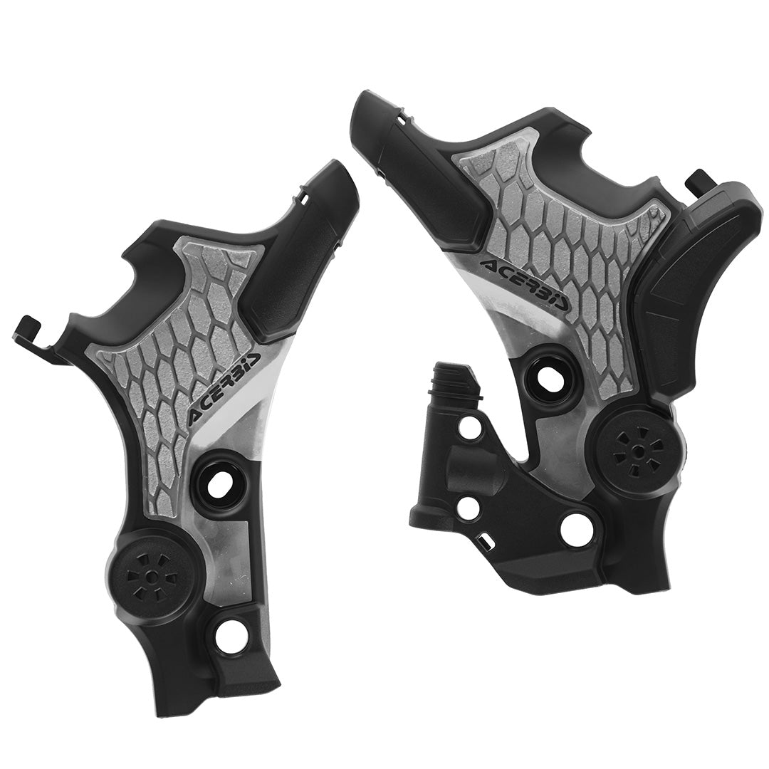 Black Grey X-Grip Frame Guards - HONDA TRANSALP XL750 2023 2024