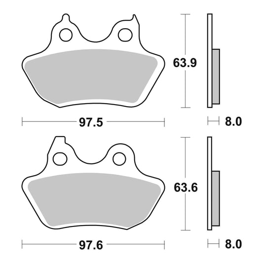 Brembo Prime Sinter Rear Brake Pads 07HD18SP