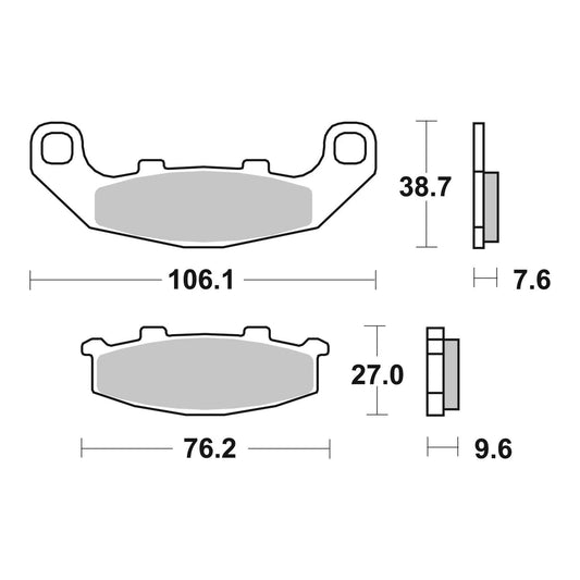 Brembo Prime Sinter Rear Brake Pads 07KA11SP