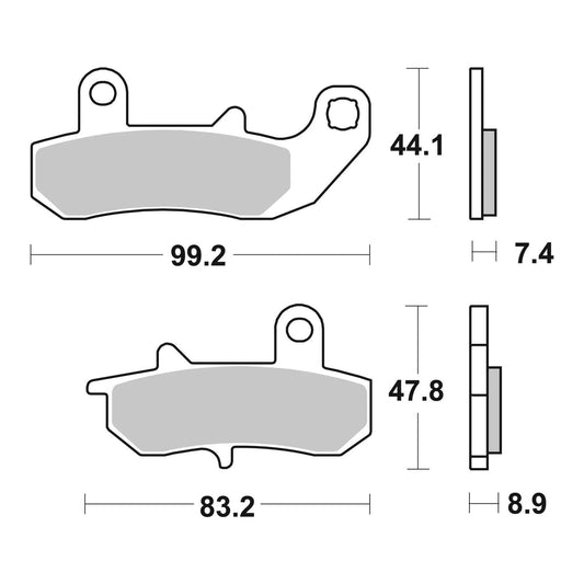 Brembo Prime Sinter Rear Brake Pads 07SU17SP