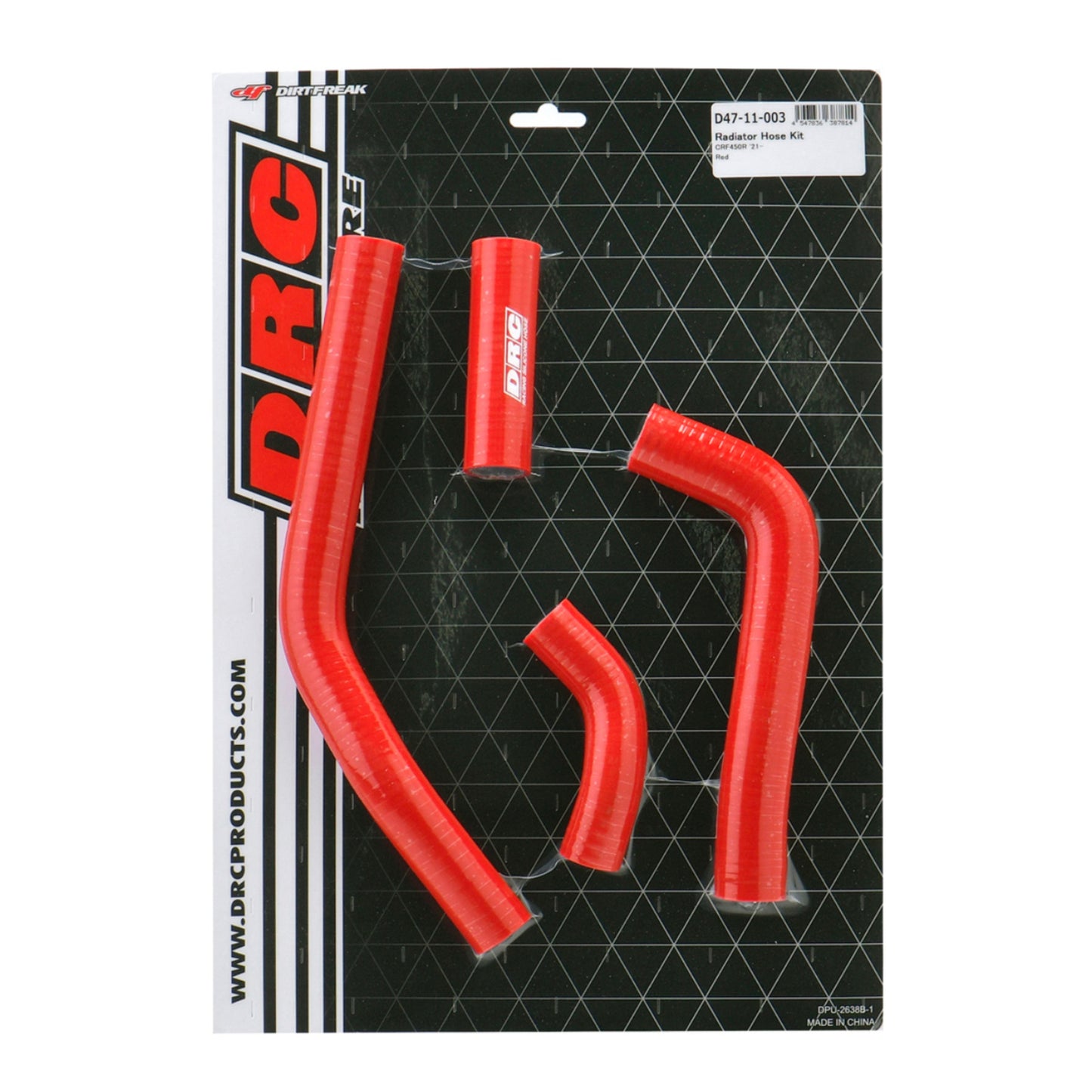 DRC Radiator Hose Kit CRF450R '21- Red