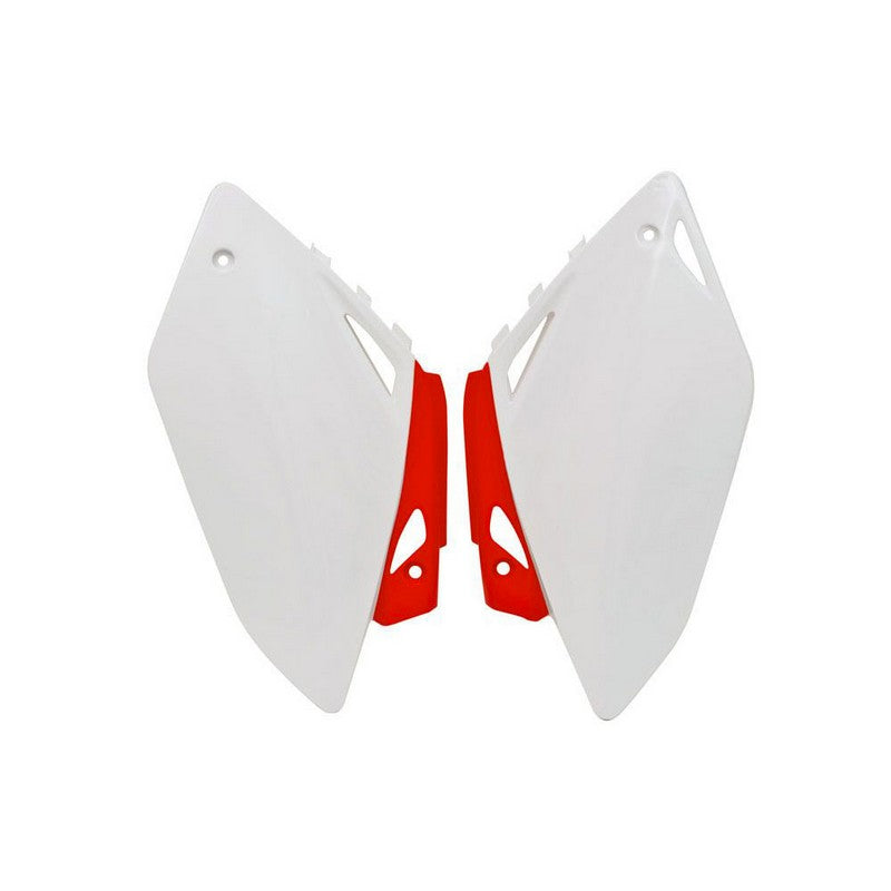 SIDEPANELS RTECH CRF450R 07-08 WHITE RED