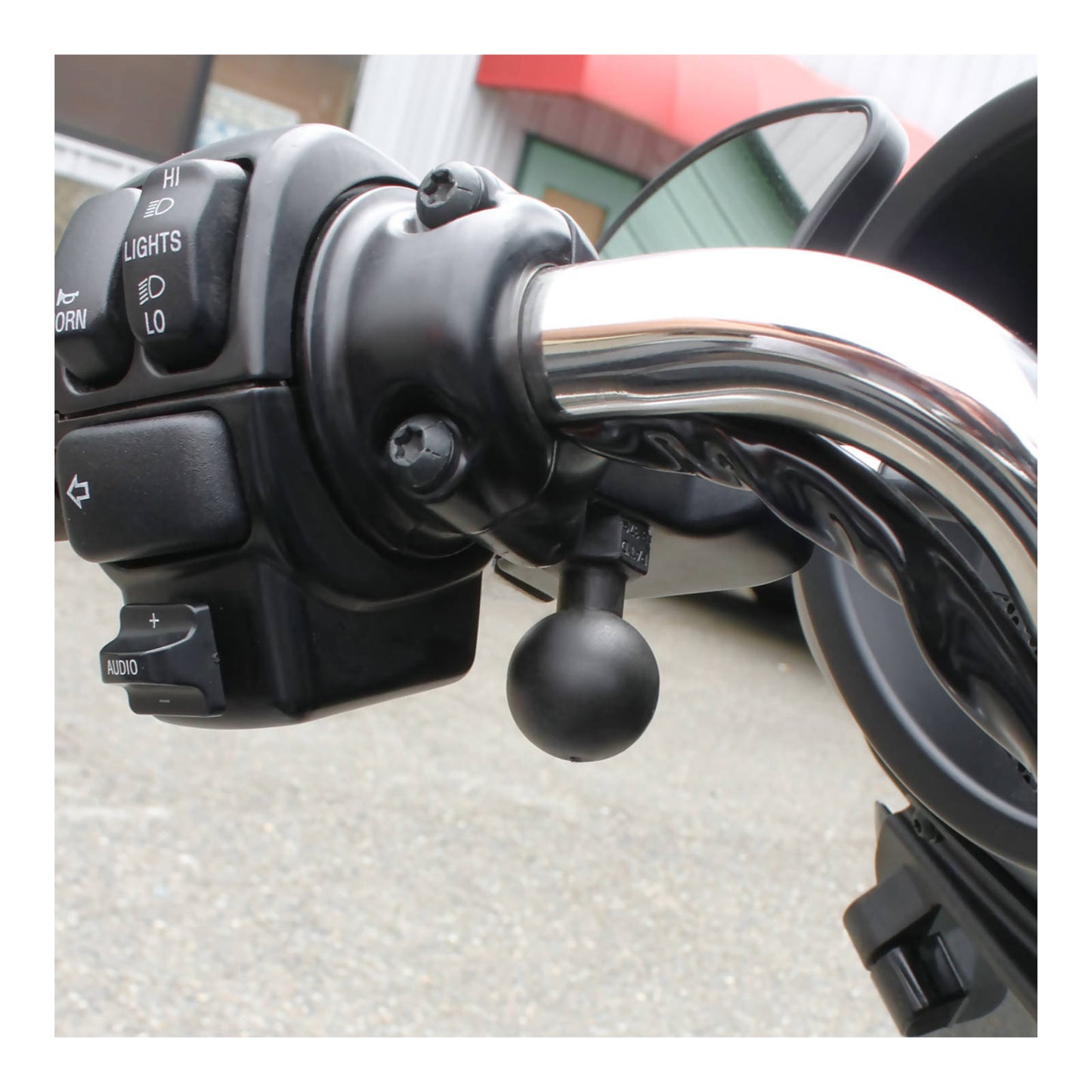 RAM Tough-Ball Mirror Base For Harley-Davidson Motorcycles