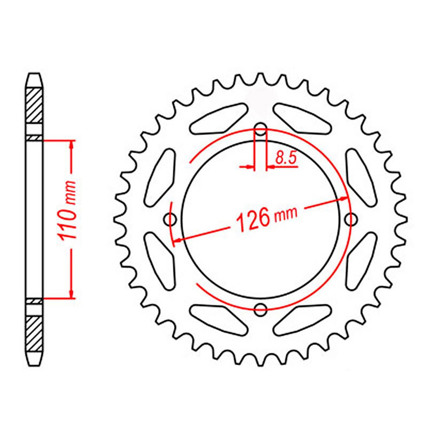 MTX 1465 Steel Rear Sprocket #420