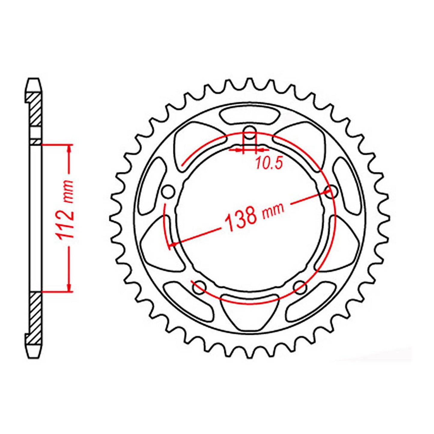 MTX 1877 Steel Rear Sprocket #525