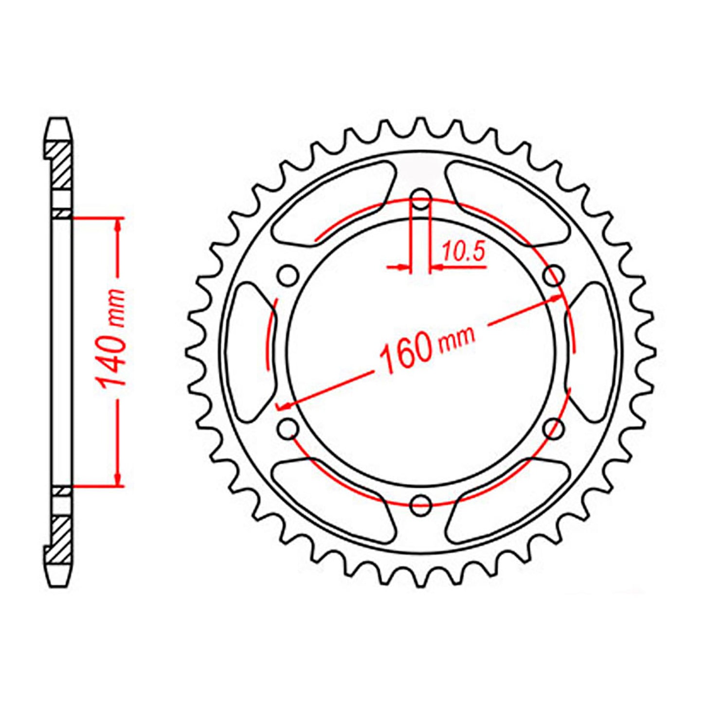 MTX 502 Steel Rear Sprocket #530