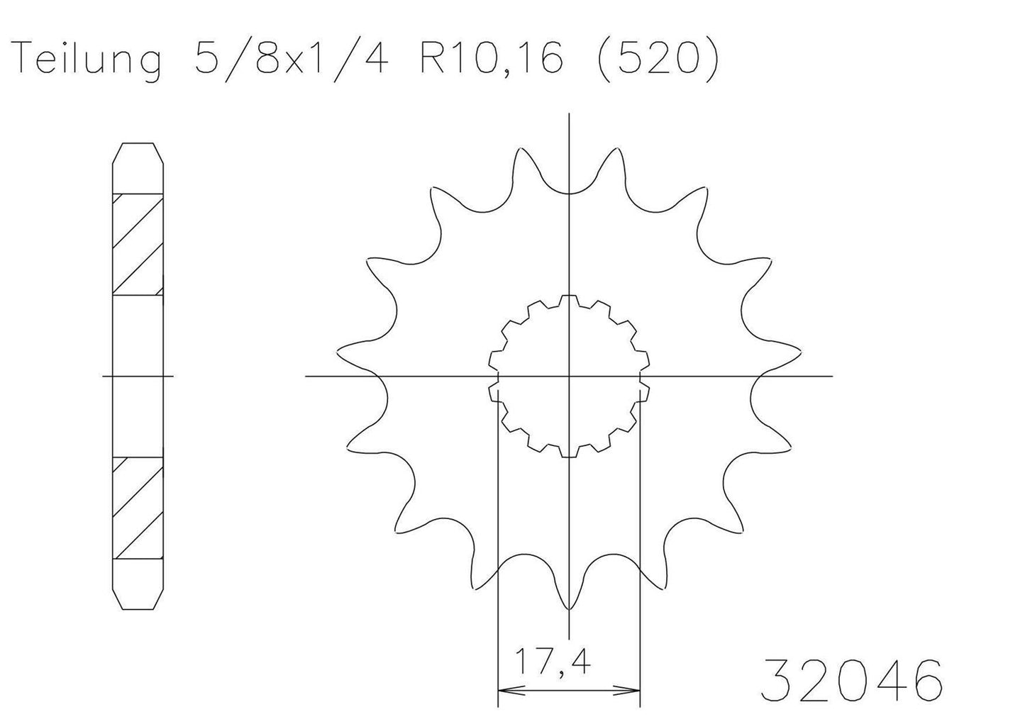 SPROCKET FRONT MOTO MASTER STEEL 12T GAS GAS EC125 03-18 YAMAHA WR200 91-92 96 YZ125 85-04