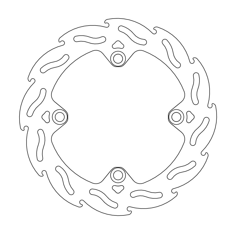 BRAKE DISC REAR MOTO MASTER FLAME 220MM SHERCO TM RACING