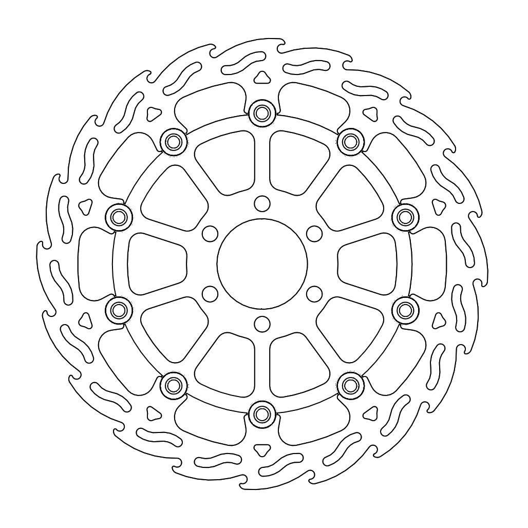 BRAKE DISC FRONT MOTO MASTER FLAME FLOATING 300MM KTM DUKE RC