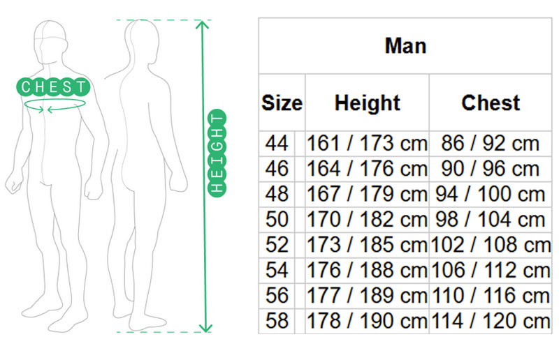 Spidi-size-chart-leather-Man