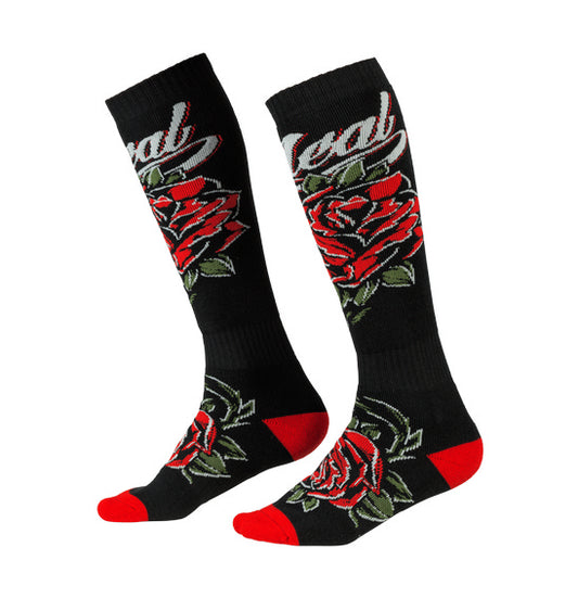 O'Neal PRO MX Roses Sock - Black/Red