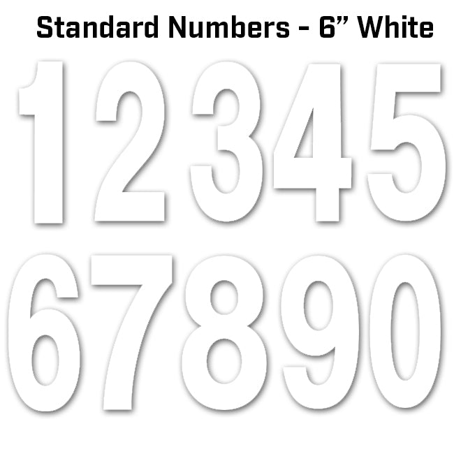 Factory Effex Standard Numbers White