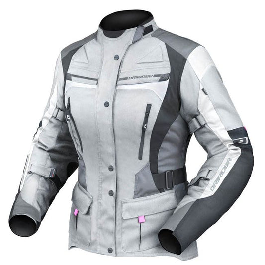 DriRider Ladies Apex 4 Grey/White/Black Road Jacket