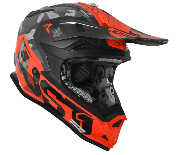 JUST1 J32 Swat Camo Orange Helmet