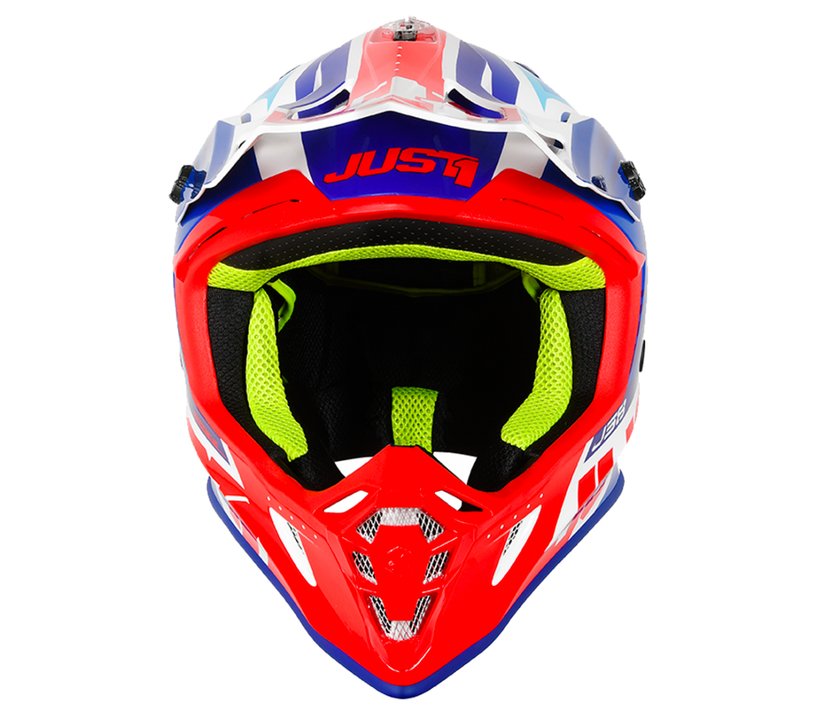 JUST1 J38 Blade MX Helmet - Blue/Red/White Gloss