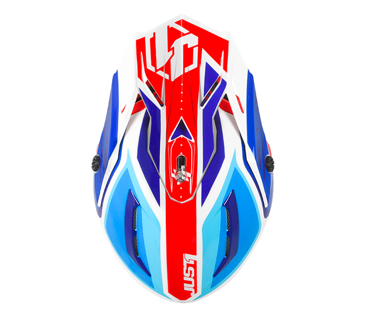 JUST1 J38 Blade MX Helmet - Blue/Red/White Gloss