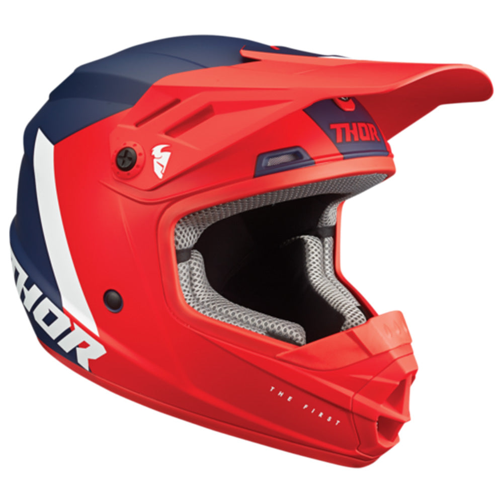 HELMET S24 THOR MX SECTOR CHEV RED NAVY YOUTH  SMALL