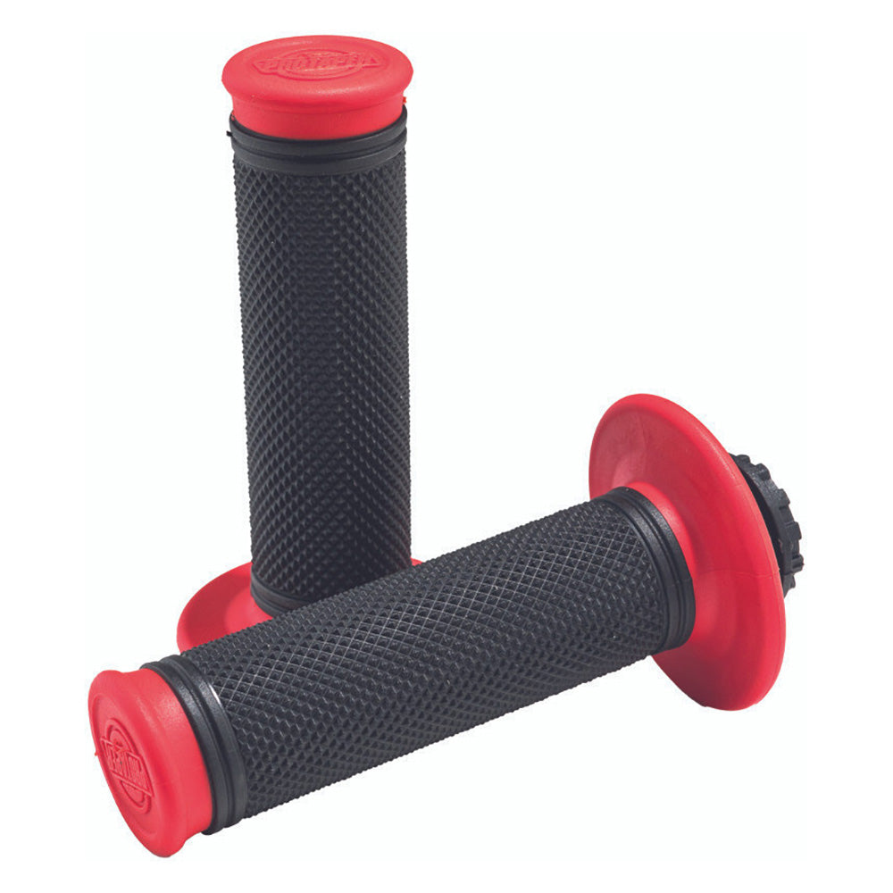 Pro Series Lock On Grips Full Diamond - Red Black