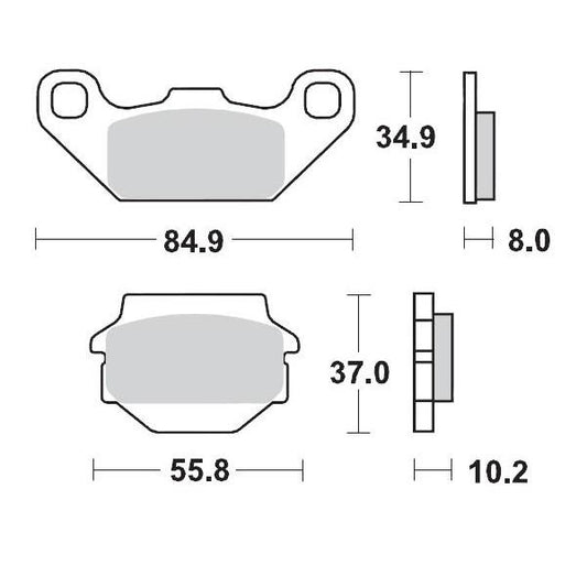 BRAKE PAD FRONT MOTO MASTER PRO SINTERED KAWASAKI KX250F SUZUKI LT-F250  LT250 LT250R LT500