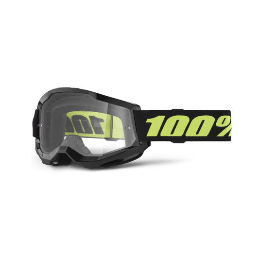 100% Strata 2 Moto Goggle Solar Eclipse - Clear Lens