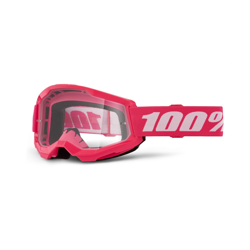 100% Strata 2 Youth Goggle Pink - Clear Lens