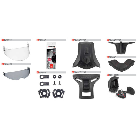 X21 helmet spares