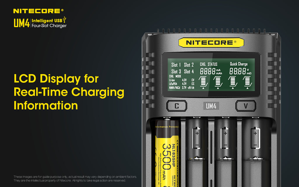 NITECORE INTELLIGENT BATTERY CHARGER USB FOUR SLOT CHARGER