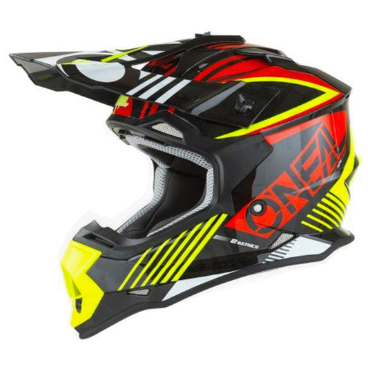 O'Neal Youth 2SRS RUSH Helmet - Red/Neon Yellow