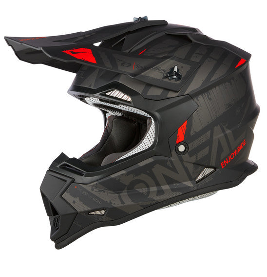 O'Neal Youth 2SRS GLITCH Helmet - Black/Grey