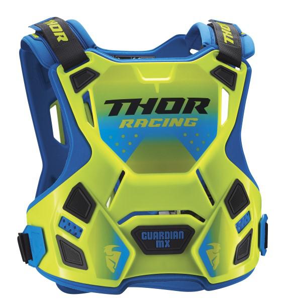 CHEST PROTECTOR S24 THOR MX GUARDIAN MX ROOST YOUTH 2XS XS FLURO GREEN BLUE