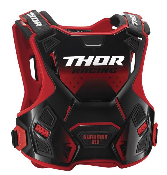 CHEST PROTECTOR S24 THOR MX GUARDIAN MX ROOST YOUTH 2XS XS BLACK/RED