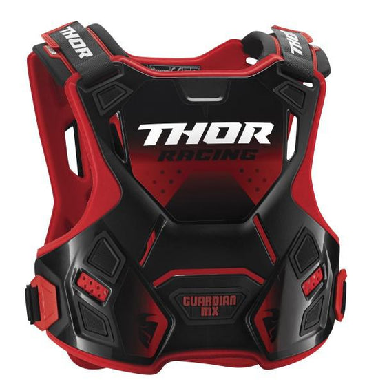 CHEST PROTECTOR S24 THOR MX GUARDIAN MX ROOST YOUTH SMALL MEDIUM BLACK/RED