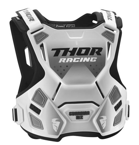 CHEST PROTECTOR S24 THOR MX GUARDIAN MX ROOST YOUTH SMALL MEDIUM WHITE/BLACK