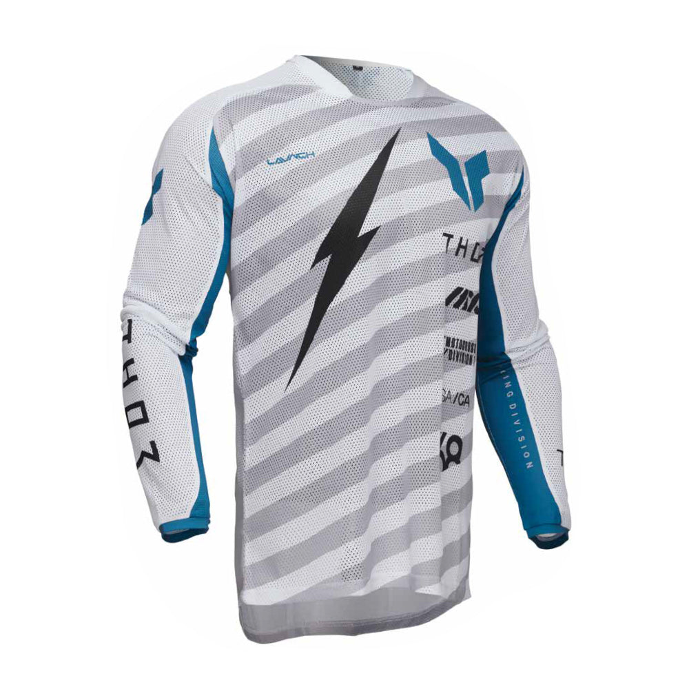 JERSEY S25 THOR MX LAUNCH RAID WHITE/GREY XLARGE