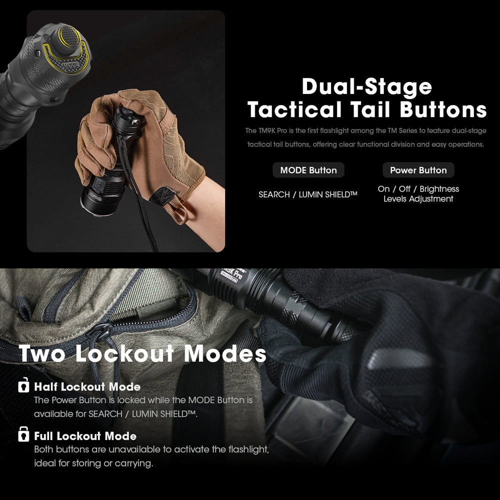 Lampe Torche Nitecore TM9K Pro 9900 Lumens - Rechargeable USB-C - Waterproof IP68