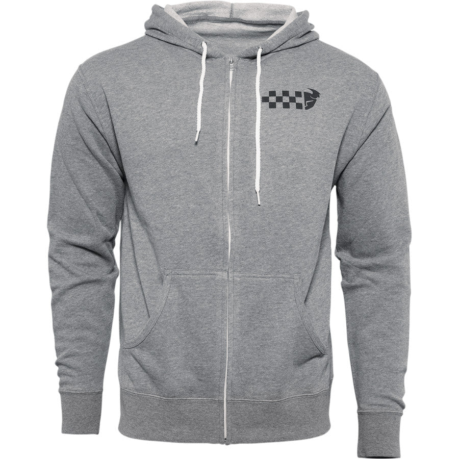 HOODY S24 THOR MX CHECKERS ZIP GREY SMALL