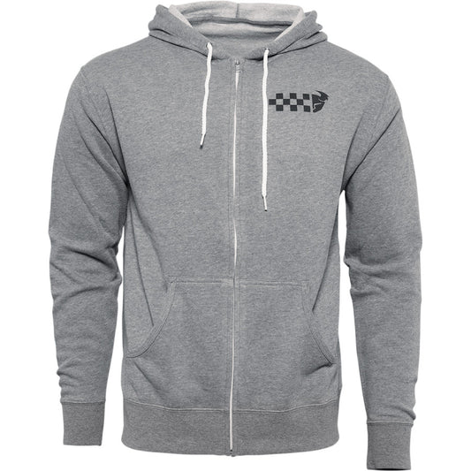 HOODY S24 THOR MX CHECKERS ZIP GREY LARGE