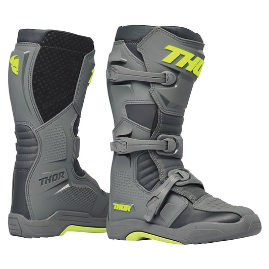 MOTOCROSS BOOTS S24 THOR MX BLITZ XR MENS GY/CH SIZE 14