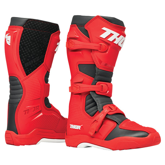 MOTOCROSS BOOTS S24 THOR MX BLITZ XR MENS RD/CH SIZE 7