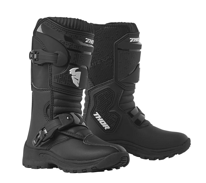 MOTOCROSS BOOTS S24 THOR MX MINI BLITZ XP YOUTH BLACK SIZE 10