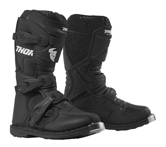 THOR STRAPS BOOT BLITZ XP YOUTH MINI BLACK SIZE 10-13