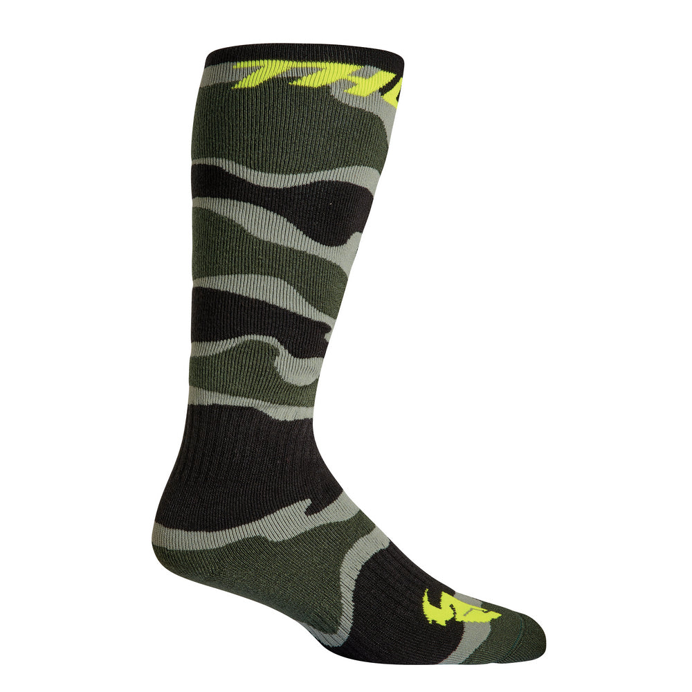 SOCKS S24 THOR MX CAMO GREEN/ACID SIZE 10-13