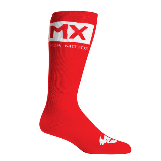 SOCKS S22 THOR MX RED/WHITE SIZE 6-9 ##