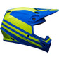 Bell MX-9 MIPS Disrupt Matte classic Blue/Hi-Viz Yellow