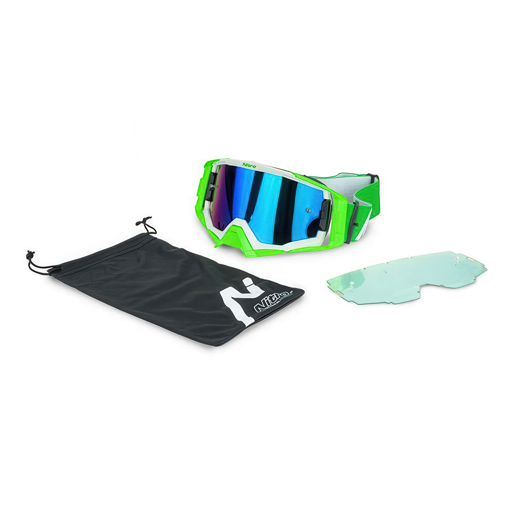 NITRO NV-150 GOGGLES [WHITE GREEN GREEN LENS] 4
