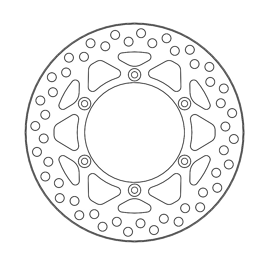 BRAKE DISC REAR MOTO MASTER VINTAGE 220MM KAWASAKI KX125 89-02 KX250 90-02 KX500 89-04