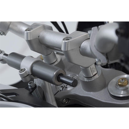 HANDLEBAR BAR RISER SW MOTECH 28MM HANDLEBARS SILVER DUCATI DESERT X 22-ON